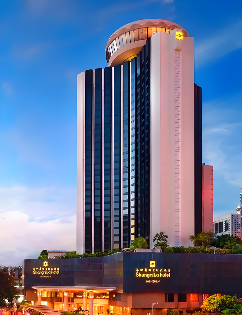 深圳香格里拉大酒店。地址：深圳市羅湖區(qū)建設(shè)路1002號